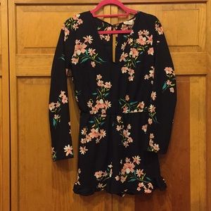 Urban Outfitters Floral Ruffle Romper